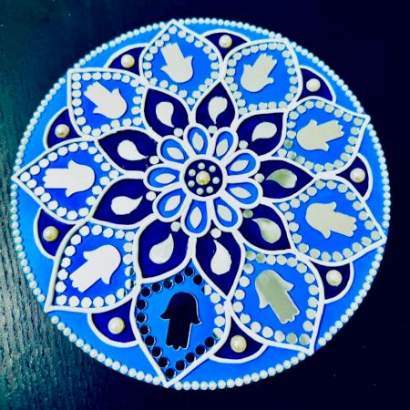 Blue Mandala Evil Eye Wall Hanging